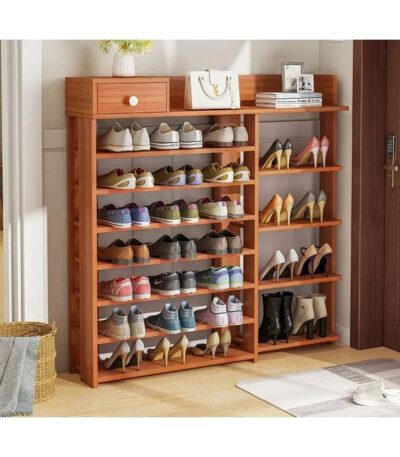 Etagère à Chaussures 7 Niveaux - 29 Paires en Bois MDF