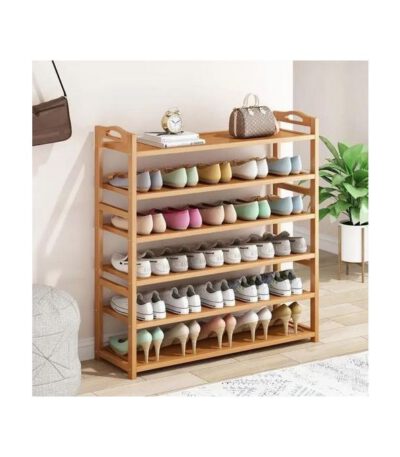 Étagère de Rangement de Chaussures en bambou-24paires