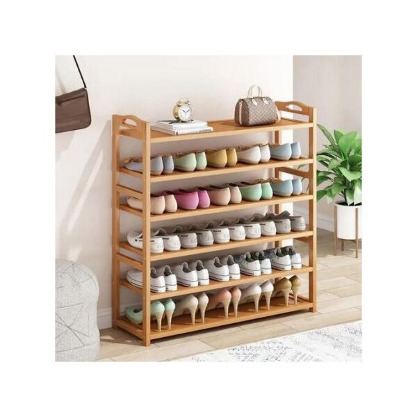 Étagère de Rangement de Chaussures en bambou-24paires