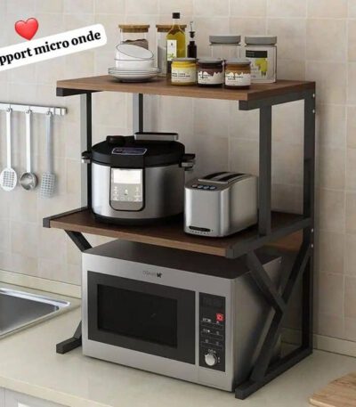 Etagère pour micro onde et four , Meuble de Rangement cuisine 54, 5x66 cm