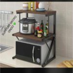 Étagère Support Micro-onde épices et autres Metal et bois