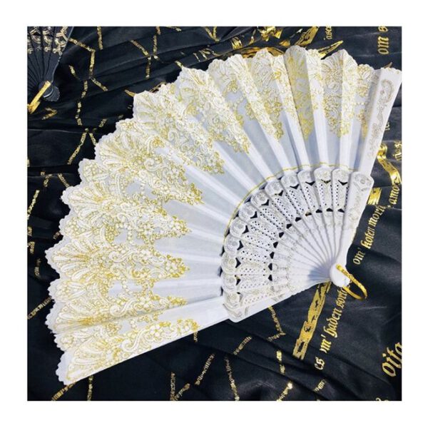 Éventail ventilateur pliant - Blanc
