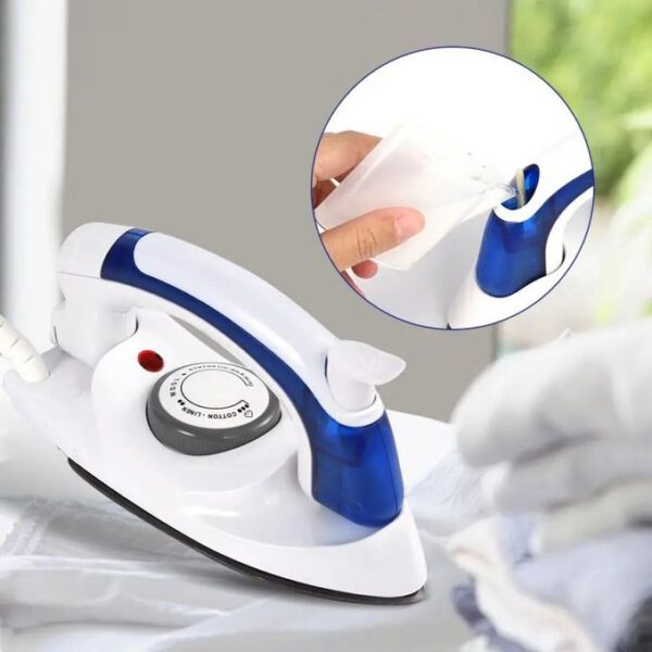 Fer A Repasser A Vapeur - Pour Voyage - Puissance 220V - Blanc/ Bleu