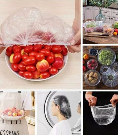Film Alimentaire, enveloppe en Plastique pour Aliments, enveloppe de Plastique Auto-scellant 50pcs
