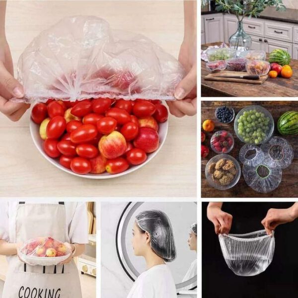 Film Alimentaire, enveloppe en Plastique pour Aliments, enveloppe de Plastique Auto-scellant 50pcs