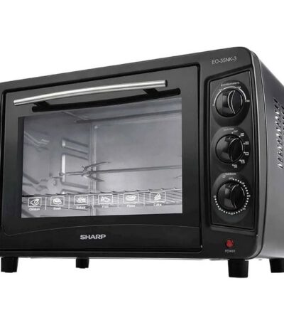Four électrique EO-35NK-3 - 35L, 1500W, Double Vitrage, Rôtissoire & Convection – Noir
