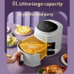 FRITEUSE A AIR ELECTRIQUE JD689B, 1400W, 8L