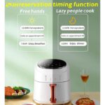 Friteuse à air électrique JD689B, 220V-1400V, 8L