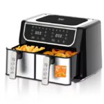 Friteuse à air électrique multi-cuiseur, Technologie avancée 10L deux compartiments