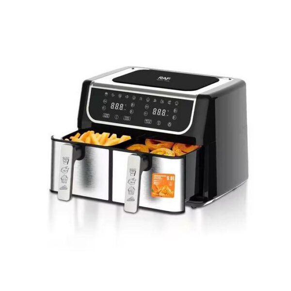 Friteuse à air électrique multi-cuiseur, Technologie avancée 10L deux compartiments