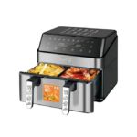 Friteuse à air électrique multi-cuiseur, Technologie avancée 10L deux compartiments