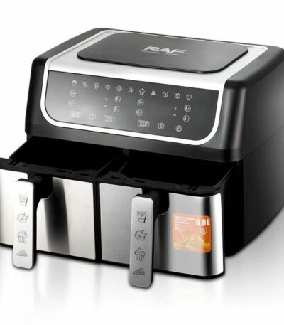 Friteuse à air électrique multi-cuiseur, Technologie avancée 10L deux compartiments