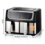 Friteuse à air friteuse sans huile air fryer double compartiment
