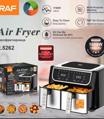 Friteuse à air friteuse sans huile air fryer double compartiment