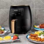 FRITEUSE A AIR GRANDE CAPACITE 6L, FOUR ELECTRIQUE, MACHINE A FRITES A ECRAN TACTILE INTELLIGENT