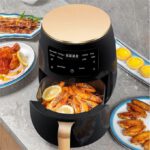 FRITEUSE A AIR GRANDE CAPACITE 6L, FOUR ELECTRIQUE, MACHINE A FRITES A ECRAN TACTILE INTELLIGENT