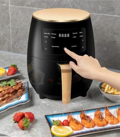 FRITEUSE A AIR GRANDE CAPACITE 6L, FOUR ELECTRIQUE, MACHINE A FRITES A ECRAN TACTILE INTELLIGENT