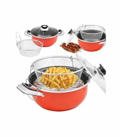 Friteuse marmite très pratique - Rouge