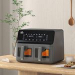 Friteuse Sans Huile Double, Air Fryer Tour, Capacité XXL , 12 Programmes Préétablis, Fonction Minuterie