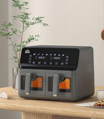 Friteuse Sans Huile Double, Air Fryer Tour, Capacité XXL , 12 Programmes Préétablis, Fonction Minuterie