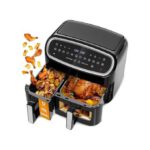 Friteuse Sans Huile Double, Air Fryer Tour Capacite XXL de 10 Litres 12 Programmes Preetablis Fonction Minuterie