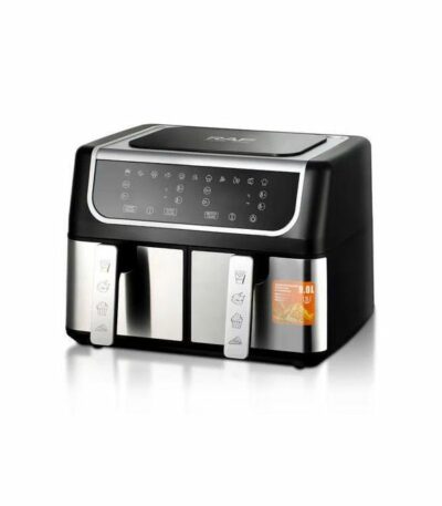 Friteuse Sans Huile Double, Air Fryer Tour Capacite XXL de 10 Litres 12 Programmes Preetablis Fonction Minuterie