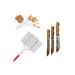 Grillage avec12 piques brochettes et 3 couteaux