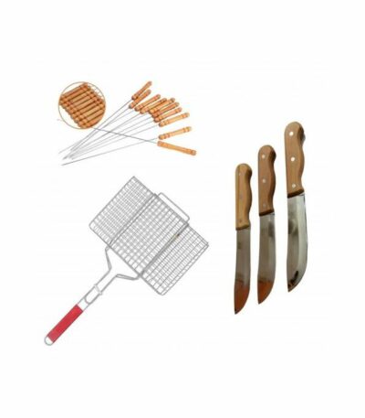 Grillage avec12 piques brochettes et 3 couteaux