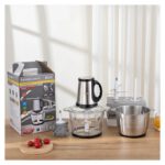 Hachoir 6 a 1 à Viande et Legumes Electrique Inox 3,5 Litres - 2 BOLES