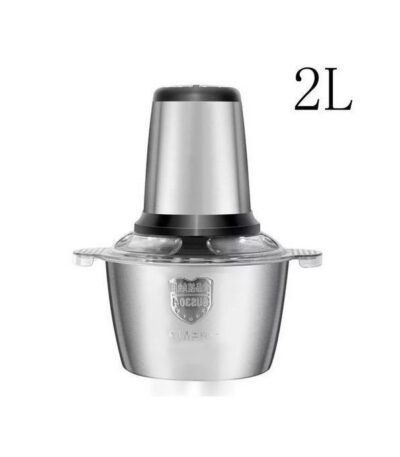 Hachoir à Viande Electrique - Inox - 2 Litres 300W - Trancheuse Multifonctions