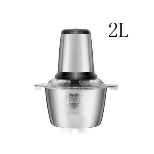 Hachoir à Viande Electrique - Inox - 2 Litres 300W - Trancheuse Multifonctions