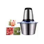 Hachoir à Viande Electrique - Inox - 2 Litres , Trancheuse à Tranches D'Oignons