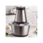 Hachoir à Viande Electrique - Inox - 3 Litres - Trancheuse à Tranches D'Oignons - Gris