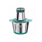 Hachoir à Viande Electrique - Inox - 3 Litres - Trancheuse à Tranches D'Oignons - Gris
