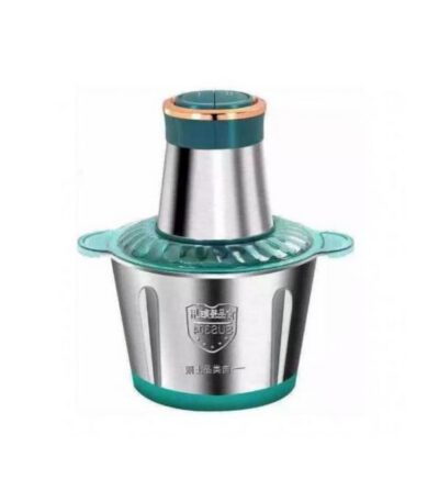 Hachoir à Viande Electrique - Inox - 3 Litres - Trancheuse à Tranches D'Oignons - Gris
