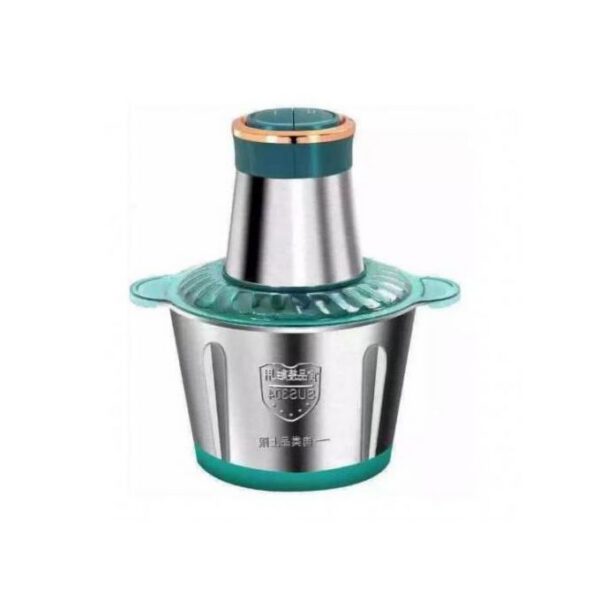 Hachoir à Viande Electrique - Inox - 3 Litres - Trancheuse à Tranches D'Oignons - Gris