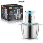 Hachoir à Viande Electrique - Inox - 3 Litres - Trancheuse D'Oignons - Gris