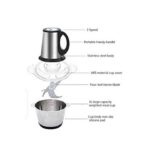 Hachoir à Viande Electrique - Inox - 3 Litres - Trancheuse D'Oignons - Gris