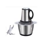 Hachoir à Viande Electrique - Inox - 3 Litres - Trancheuse D'Oignons - Gris