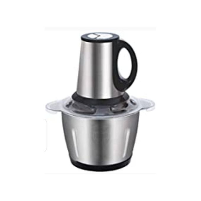 Hachoir à Viande Electrique - Inox - 3 Litres - Trancheuse D'Oignons - Gris