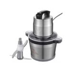 Hachoir à Viande Electrique Inox 6 Litres - Trancheuse à Tranches D'Oignons