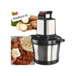 Hachoir à Viande Electrique - Inox - 6 Litres - Trancheuse Multifonctions