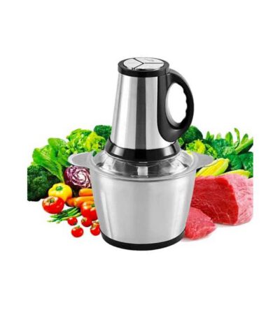 Hachoir à Viande et D'Oignons Electrique - Inox - 2 Litres - Inox