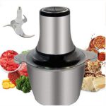 Hachoir à Viande et Legumes Electrique Inox 2 Litres - Trancheuse à Tranches D'Oignons