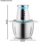 Hachoir à Viande et Légumes Electrique Inox 3 Litres