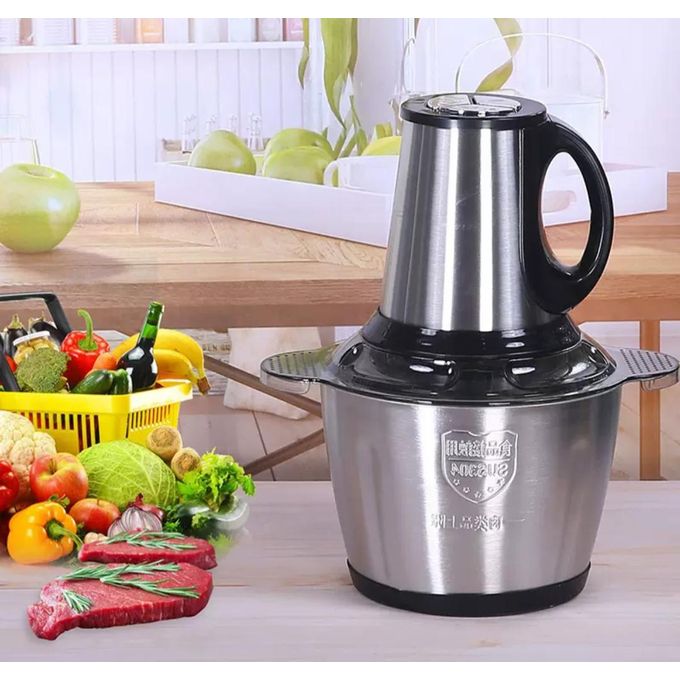 Hachoir Electrique en Inox - Grand Modèle - 3 Litres