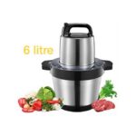 Hachoir électrique Multifonctions pour viandes légumes Fruits et Noix Bol en Inoxydable de 6 L