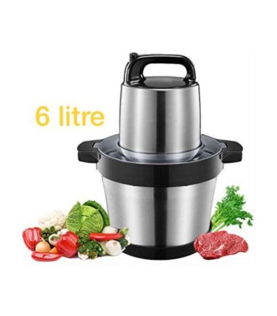Hachoir électrique Multifonctions pour viandes légumes Fruits et Noix Bol en Inoxydable de 6 L