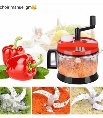 Hachoir Manuel à Main Legume Fruits avec 4 Vitesses de Fonctionnement