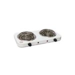 Hot Plate Réchaud Double Feu Electrique - 2000 W - Blanc